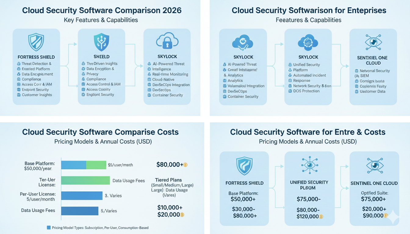 Cloud Security Software Comparison for Enterprises: Features & Costs