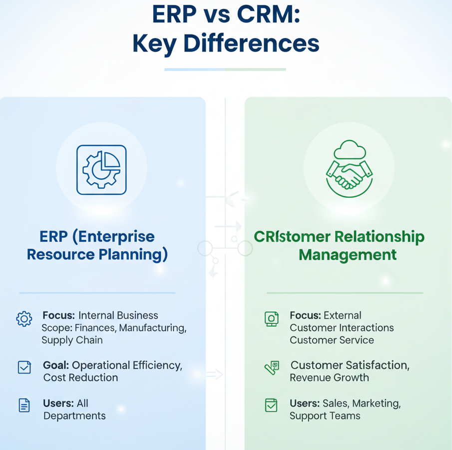 ERP vs CRM: Key Differences